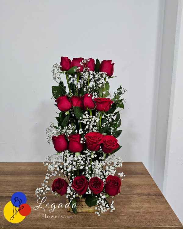 Radiant Roses- Hand Crafted 16 roses arrangement