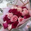 Lovely Greens- 8/12/15/24/36 Roses & Greens Bouquet - Image 2