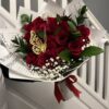 Elegance with Babys Breath- 8/12/15/24/36 Rose Bouquet - Image 9