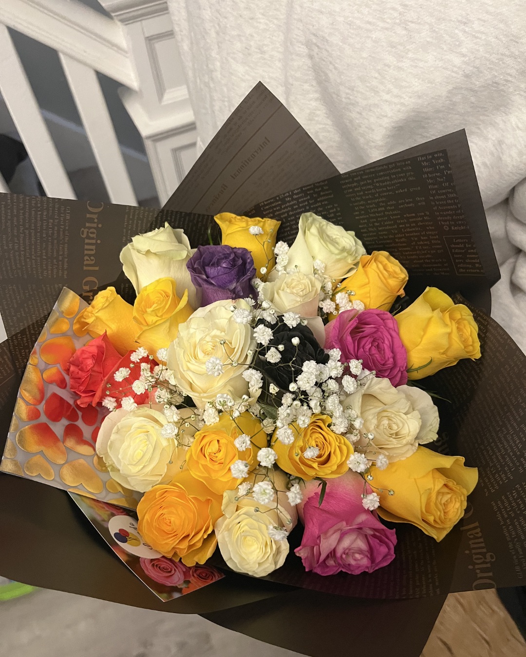 Elegance with Babys Breath- 8/12/15/24/36 Rose Bouquet - Image 13