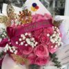 Elegance with Babys Breath- 8/12/15/24/36 Rose Bouquet - Image 3