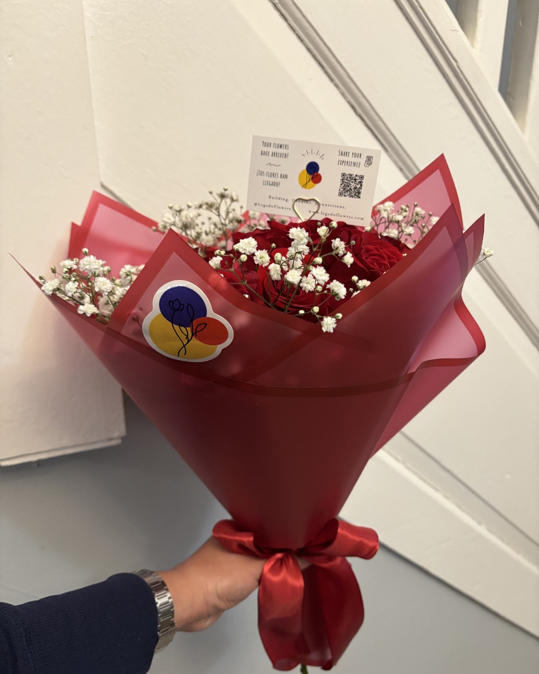 Elegance with Babys Breath- 8/12/15/24/36 Rose Bouquet - Image 17
