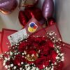 Elegance with Babys Breath- 8/12/15/24/36 Rose Bouquet - Image 16