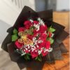 Elegance with Babys Breath- 8/12/15/24/36 Rose Bouquet